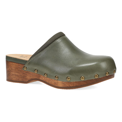 Dansko Andie in Olive Calf - side view