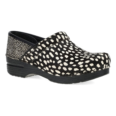 Dansko Pro in Spotted Haircalf - side view