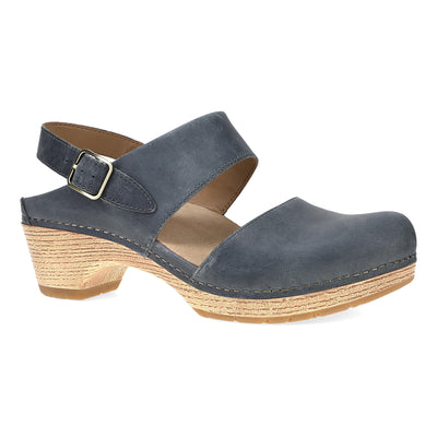 Dansko Lucia in Denim Oiled Pull Up - side view