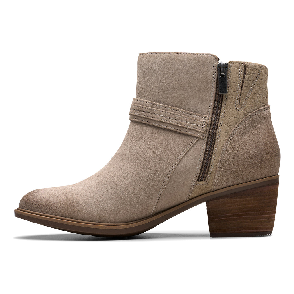 Clarks Neva Zip WP Sneaker, Taupe Leat, 0 US Donna, Leat Taupe, 0 Women/0 Men