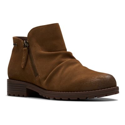 Clarks Nissini Top WP in Walnut Suede - side view