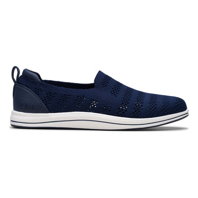 Clarks Breezey Izzy in Navy - side view