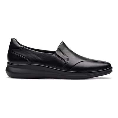 Clarks Lynell Edge in Black Leather - side view