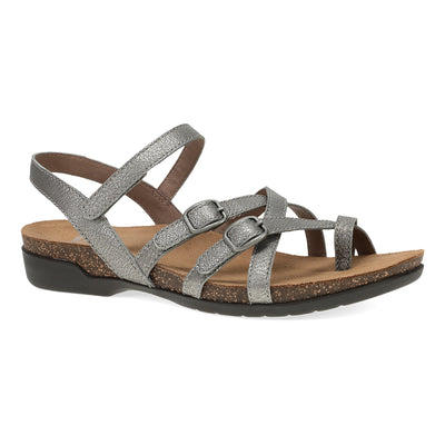 Dansko Roslyn in Antique Silver Metallic - side view