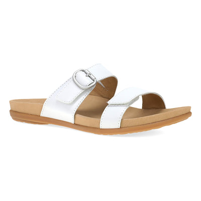 Dansko Justine in White Full Grain - side view