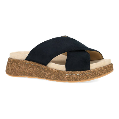 Dansko Bridget in Black Burnished Suede - side view