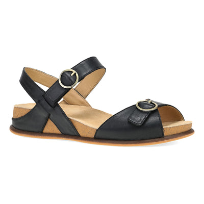 Dansko Candace in Black Burnished Nappa - side view