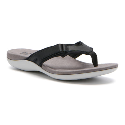 ABEO Oasis Sport Flip Flop in Black - side view