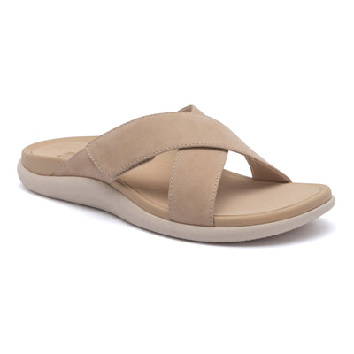 ABEO Laguna Slide Metatarsal in Cuban Sand Leather - side view