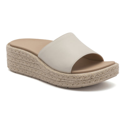ABEO Solstice Slide in Off White Leather - side view