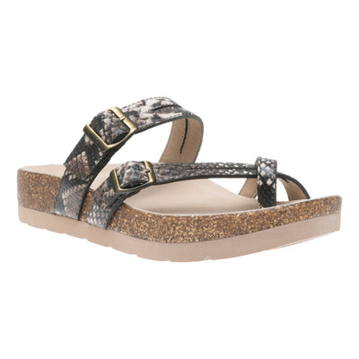 ABEO Lanai Thong Sandal in Natural Snake - side view