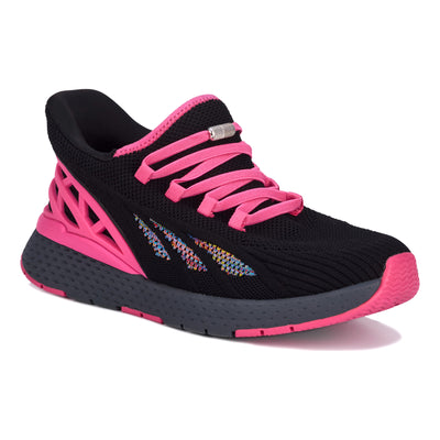 Drew Shoes Halo in Black Pink Mesh - side view