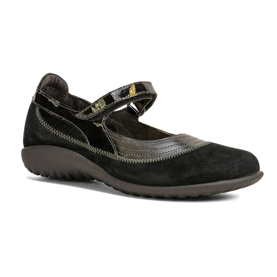 Naot Kirei in Black Suede Multi - side view