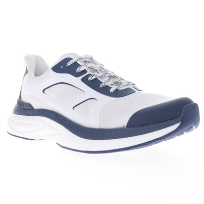 Propet 392 DuroCloud in White-Navy - side view