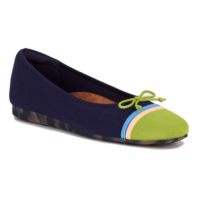 Navy Lime Knit