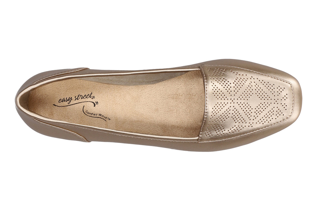 Easy Street Women's Thrill Perf Loafer Flat Black Women's Easy