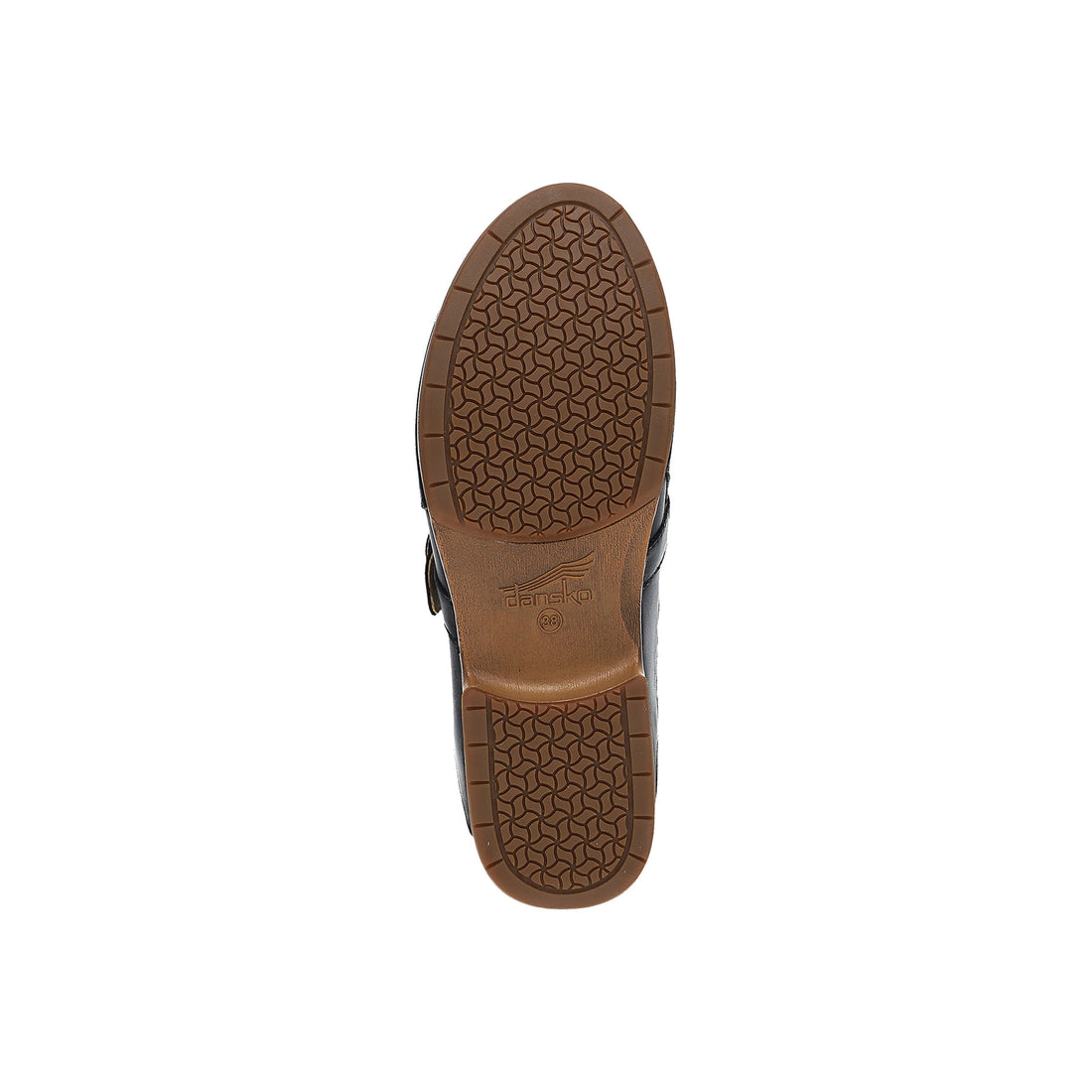 Dansko Margaret W DANSKO CLOGS Black Calf Bottom View