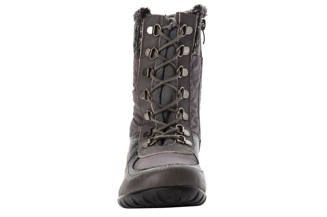 Propet Delaney Frost Women's BRANDED BOOTS Grey Front View