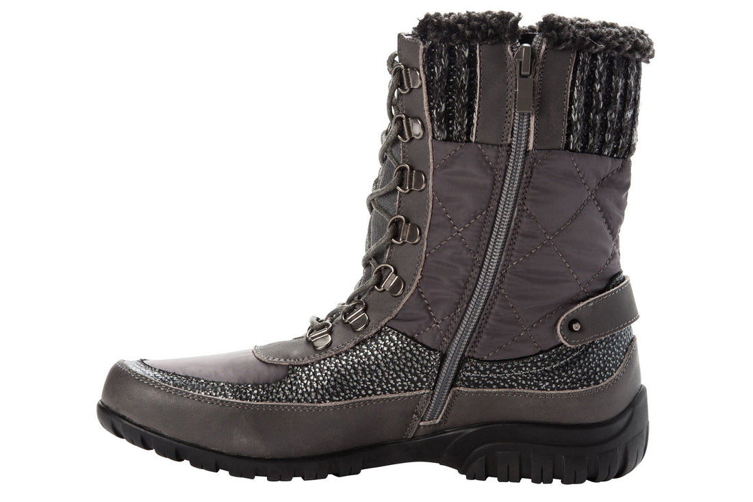 Propet Delaney Frost Women's BRANDED BOOTS Grey Side View