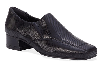 Black Patent Lizard