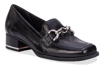 Black Shiny Tumbled Leather