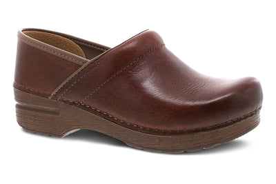 Dansko Pro in Saddle Full Grain - side view