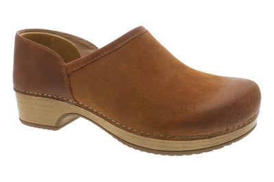 Dansko Brenna in Tan Burned Suede - side view