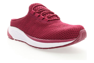 Propet Tour Knit Slide in Wine - side view