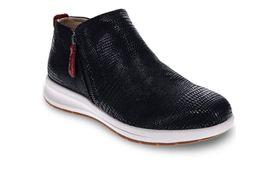 Revere Dublin in Black Lizard - side view