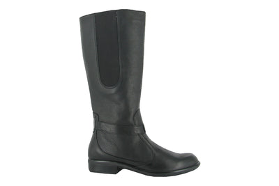 Naot Viento in Black Water Resistant Leather - side view