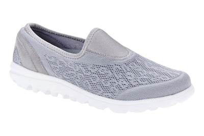 Propet Travelactiv Slip On in Silver - side view