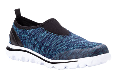 Propet Travelactiv Slip On in Blue Heather - side view