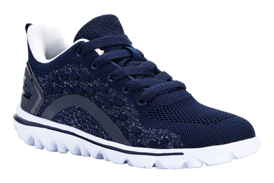 Propet Travelactiv Axial in Navy White - side view