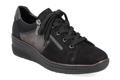 Rieker Doris 00 in Schwarz Antik - side view