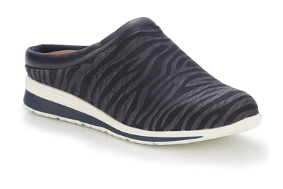 Walking Cradles Dana in Navy Zebra Stretch Fabric - side view