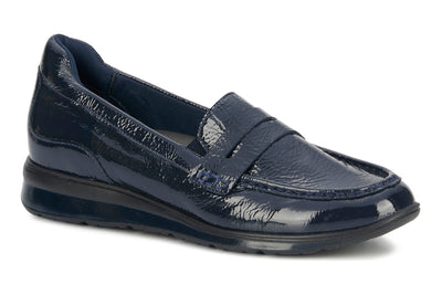 Navy Crinkle Patent