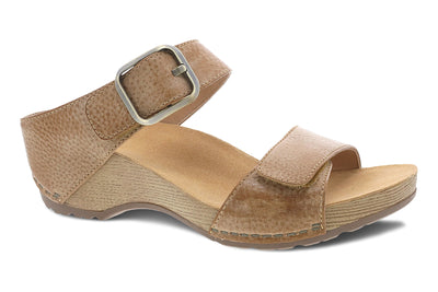 Dansko Tanya in Tan Milled Burnshd - side view
