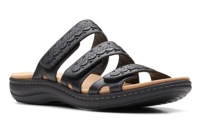 Clarks Laurieann Cove in Black Leat - side view
