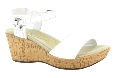 Naot Pier in Soft White Leather - side view