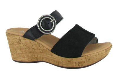 Naot Breezy in Black Velvet - side view