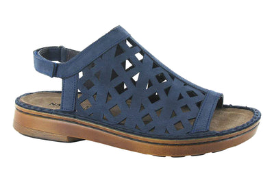 Naot Amadora in Navy Velvet Nubuck - side view