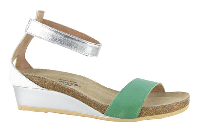 Naot Pixie in Jade White Silver - side view