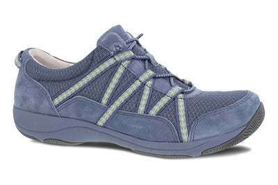 Dansko Harlyn in Blue Suede - side view