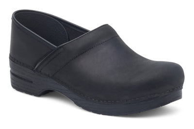 Dansko Professional in Black Oiled - side view