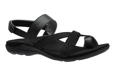 ABEO Barnett in Black Embossed Reptile - side view