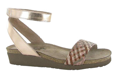 Naot Abbie in Rose Gold-Nat Brown Multi Braid - side view