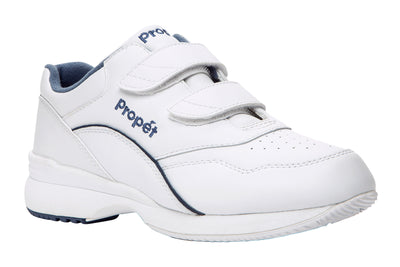 Propet Tour Walker Strap in Wht-Blue - side view