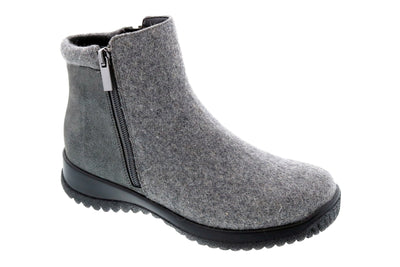 Drew Shoes Kool in Grey Suede-Flannel - side view