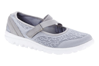 Propet Travelactiv Mary Jane Elite in Silver - side view