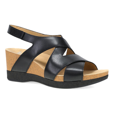 Dansko Shyla in Black Burnished Nappa - side view